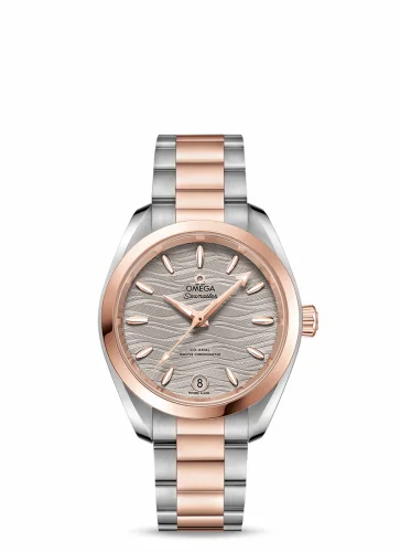 Omega Seamaster Aqua Terra 150M Master Chronometer 34 Stainless Steel / Sedna Gold / Grey-Waves / Bracelet 220.20.34.20.06.001 (22020342006001)